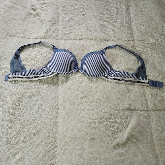 Tommy Hilfiger Blue Nautical Stripe Bra 34B - Picture 2 of 2